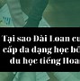 Học Bổng Tiếng Hoa Đài Loan 2025