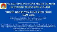 Thông Báo Tuyển Dụng Công Chức Thống Kê 2022